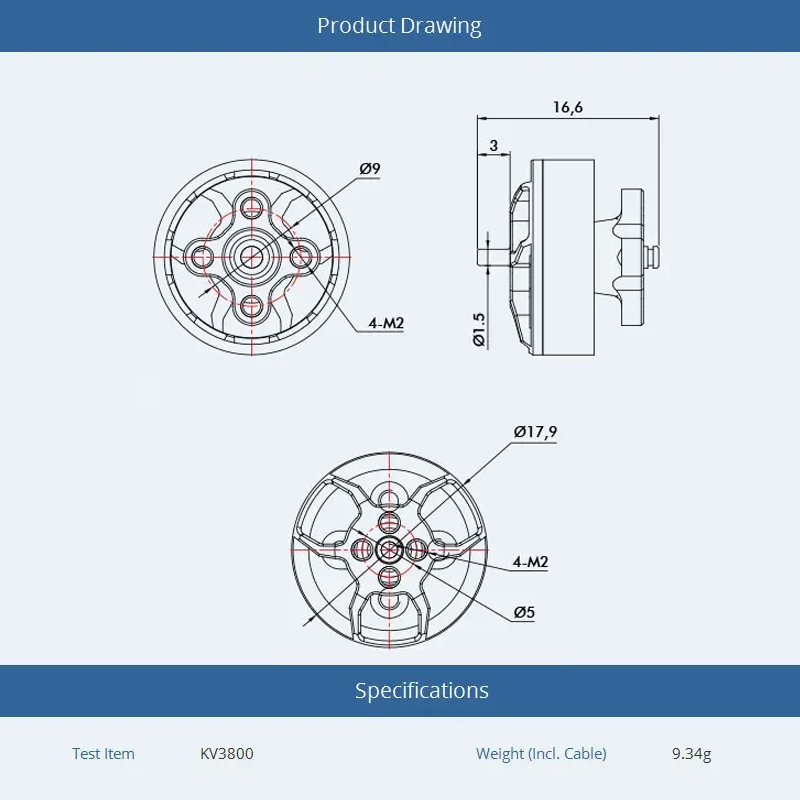T-motor F1404 1404 2900 3800 4 - Drone Battery 4S ulasan dan harga