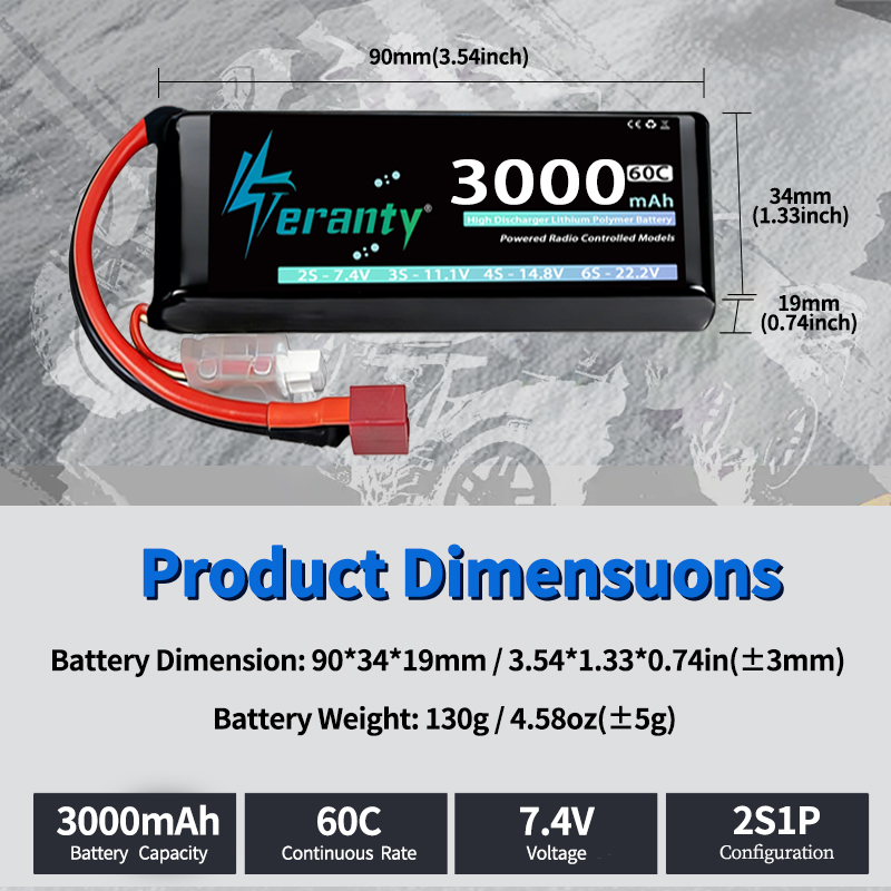 TERANTY 2S 3000mAh Lipo Batter - Drone Battery Plate ulasan dan harga