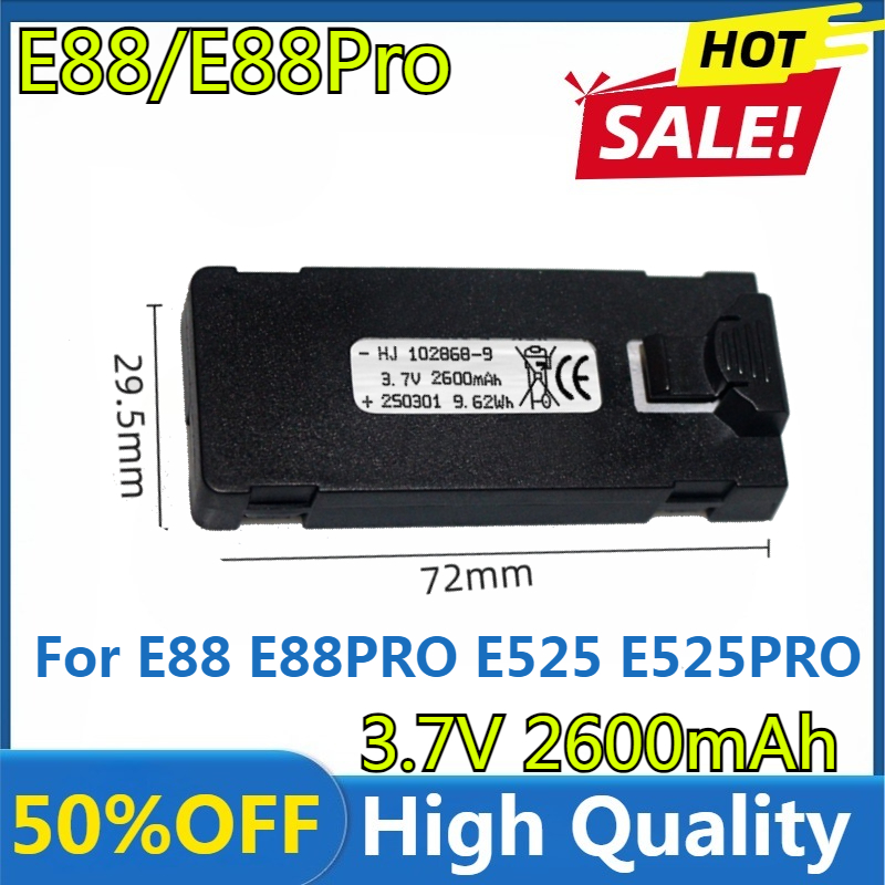 E88 Battery 3.7V 2600mAh For E - Drone Battery Li-Ion ulasan dan harga