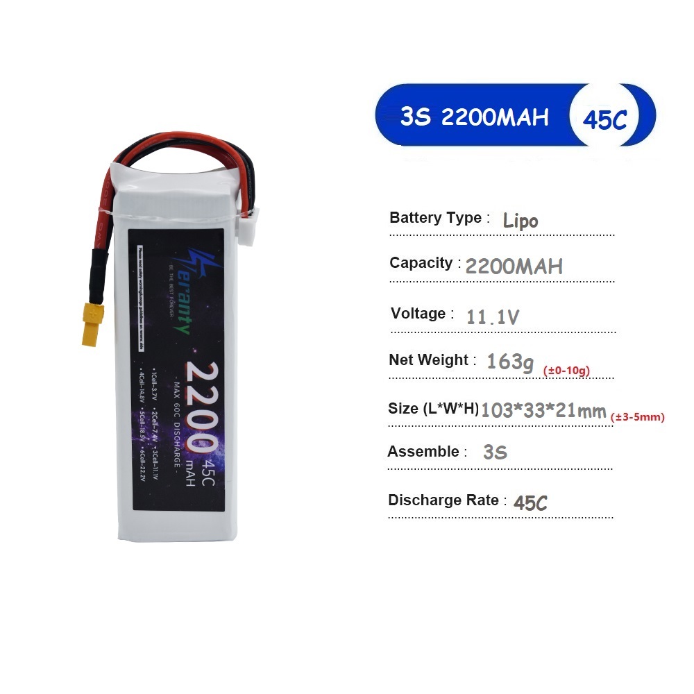 11.1V LiPo Battery 3S 1500mah  - Drone Battery Li-Ion ulasan dan harga