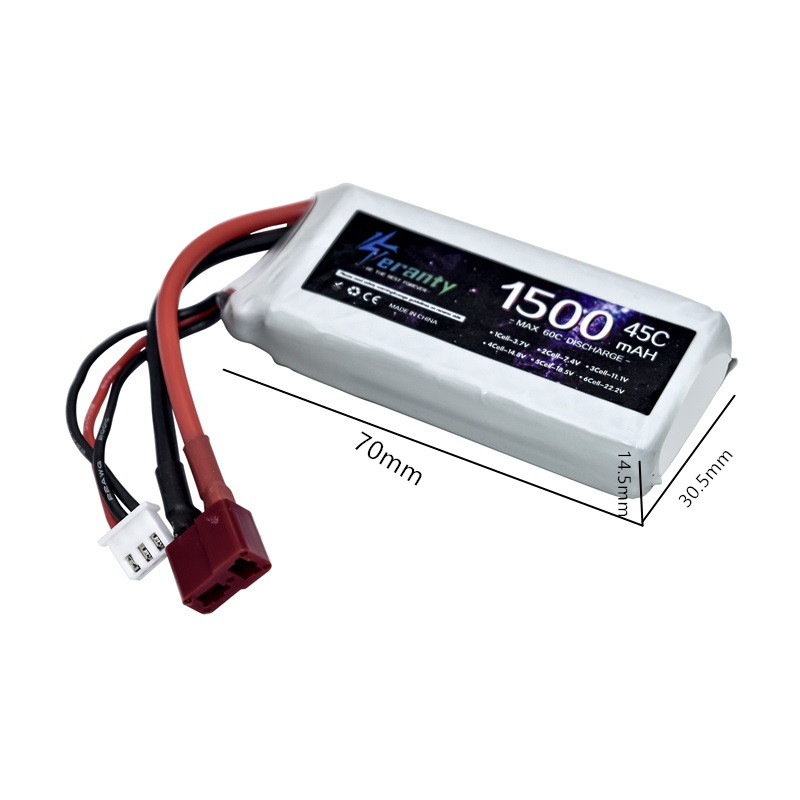 7.4V LIPO Battery 2s 1500MAH 1 - Drone Battery Li-Ion ulasan dan harga